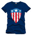 Captain America T-Shirt Old Shield Logo navy GR. S