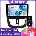 2G+32G Android 14 Autoradio Für Peugeot 207 2006-2015 Carplay Navi GPS Bluetooth