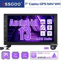 7" Carplay Autoradio Android 13 2+32G GPS SAT NAV RDS WiFi USB ASP 2 DIN Kam Mik