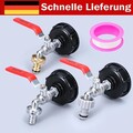 Auslaufhahn 3/4" Sets für IBC Container Adapter S60x6 Kappe Wasserhahn 1000l