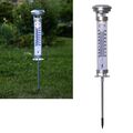 LED Solar Außen-Thermometer 57cm beleuchtet Garten-Termometer Gartenstecker