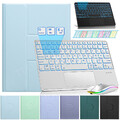 Beleuchtete QWERTZ Touchpad Tastatur Maus Hülle für iPad 10.2" 9/8/7/6th Air 11"