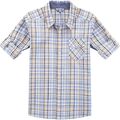 Jungen Baumwolle Plaid Kurzarm Hemd Klassisches Karomuster Größen von 3-14J.