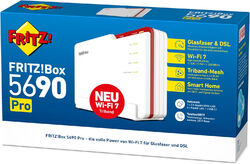AVM FritzBox WLAN Router Fritz!Box 5690 Pro Glasfaser/DSL DECT WiFi 7 VDSL