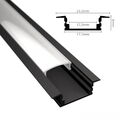 Aluminium-Profil / Leiste "EINBAU-SL" schwarz für LED Streifen + Klick-Abdeckung