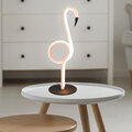 Nachttischleuchte Tischlampe Beistellleuchte opal Wohnzimmer LED Flamingo pink
