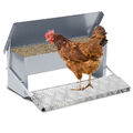 Futterautomat hühner mit Selbstöffnend Pedal Futtertrog Feeder Futterspender