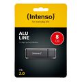 Intenso Alu Line 8 GB anthrazit USB 2.0 Stick Speicher 8GB AluLine 3521461 OVP