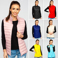 Weste Steppweste Bodywarmer Ärmellos Stehkragen Unifarben Sport Damen BOLF Basic
