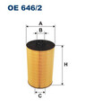 FILTRON Ölfilter OE 646/2 Filtereinsatz für MAN TGS 1 TGA TGX LION CITY HOCL SÜ