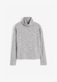 Rollkragenpullover  in Strickoptik Gr. 44/46 Grau Meliert Damen Pullover Neu*
