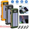 Solar Power Bank 30000mAh Tragbar Externer Batterie Ladegerät Für Alle Handy