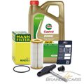 MANN-FILTER ÖLFILTER+5L CASTROL EDGE 5W-30 LL FÜR AUDI A4 8W B9 2.0 TFSI BJ 15-