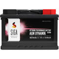 SIGA AGM DYNAMIK Autobatterie 70Ah 12V Start-Stop VRLA Batterie Starterbatterie