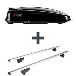 Dachbox LEVUP eBay Edition + Dachträger Menabo Pick-Up für Kia Sportage Typ NQ5