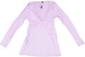 Cherry Picking Damen V-Neck Shirt Langarm Tunika Violett Lavendel Gr. 36 S