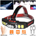 200000LM Super Hell  LED Stirnlampe Scheinwerfer Kopflampe USB AKKU Taschenlampe