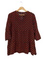 COMMA Langarm-Bluse Damen Bluse Gr. DE 40 rot Casual-Look