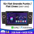 2+64G Android 14 CarPlay Autoradio GPS Für Fiat Grande Punto Linea 2007-2012 DAB