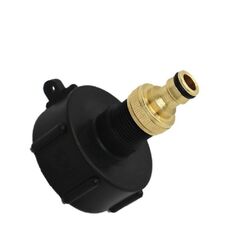 IBC Adapter 3/4"Mit Auslaufhahn Regenwasser Für 1000L Container Tank Fass S60X6