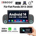 DAB+ Für FIAT Panda 2013-2020 Android 14 Carplay Autoradio GPS Nav FM KAM 2+64G