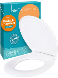 WC-Sitz Absenkautomatik Toilettendeckel antibakteriell Klodeckel WC-Deckel weiß