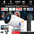 2024 NEU Beamer Projektor 4K UHD WiFi Bluetooth Android TV Heimkino Mini Tragbar