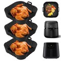 3 Stk Silikonform Für Heißluftfritteuse 3-6.5L Airfryer Zubehör Silikon Backform