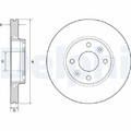 2x Bremsscheibe DELPHI BG4459C passend für LADA MERCEDES-BENZ NISSAN RENAULT