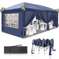 Pavillon Faltpavillon Gartenzelt 3x6m UV-Schutz Pop-Up Zelt Partyzelt Fest Blau