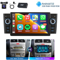 DAB Android Autoradio CarPlay GPS Für Fiat Grande Punto Linea 2007-2012 + Kamera