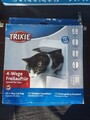 Trixie 4-Wege Freilauftür Katzenklappe Tür Katze Speziell für Glas Weiß 27x27 cm