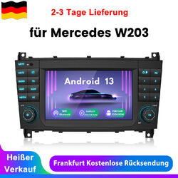 Autoradio Für Mercedes-Benz C/CLK/CLC Klasse W203 W209 Carplay Android 13 GPS BT