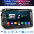 DAB+ Android 10 DSP Autoradio GPS Für VW Passat Golf 5/6 Polo Touran Seat 8-Kern