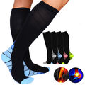 5Paar Sport Kompressionsstrümpfe Stützstrümpfe Reisestrümpfe Kniestrümpfe Unisex