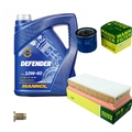 MANN Inspektionspaket 5 L MANNOL Defender 10W-40 für Alfa Romeo 147 1.6 16V