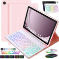 Beleuchtete QWERTZ Tastatur Maus Hülle Für Samsung Galaxy Tab A9+ A9 Plus 11''