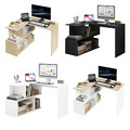 WOLTU Schreibtisch Computertisch Eckschreibtisch mit Ablagefächern 120x100 cm