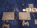 playstation 1- 2 konsolen eine mit chip und eine ohne. top spiele