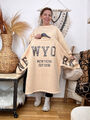 ITALY OVERSIZE SWEATSHIRT MIT RÜCKENPRINT NEW YORK Beige Onesize #2024927