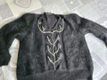 Festlicher Damenpullover,mit Straßsteinchen und Angora,schwarz Gr.XL 48/50 , C&A