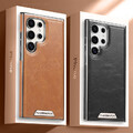 Handyhülle Für Samsung Galaxy S24 S23 Ultra Plus Leder Magnetic Magsafe Cover