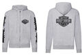 HARLEY DAVIDSON Sweatjacke mit Kapuze grau meliert, FotL, Größe XXL