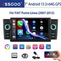 64GB Für Fiat Linea Grande Punto 2007-2012 Android 14 Autoradio Carplay GPS Navi