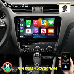 10.1" 2+32G Android 14 Autoradio Carplay Navi Mit Kam Für SKODA Octavia III 3 5E