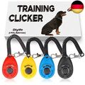Diyife Hund Clicker, [4 PCS, Multi-Color] Training Clicker mit Handschlaufe für 