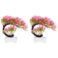  2 Count Pflanze Gefälschte Topfpflanze Künstlich Falsche Pflanzen Blumenbonsai