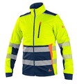 Warnschutzjacke Softshell Fahrradjacke Warnjacke Arbeitsjacke, segment. Streifen