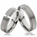 2 Ringe Eheringe mit Diamant Partnerringe Freundschaftsringe Trauringe LUC55