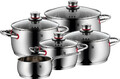WMF Quality One Topfset Induktion 5-teilig, Kochtopf Set mit Glasdeckel